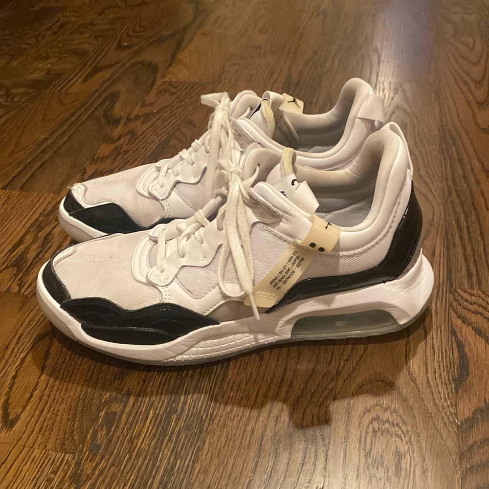 Jordan Men's White and Black Athletic Sneakers